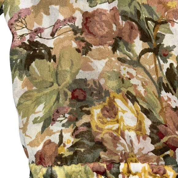 Show Me Your Mumu Autumn Neutral Flower print romper M - Picture 3 of 4